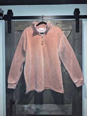 Jess Lea Quarter-Zip Fleece in Pink Size XL